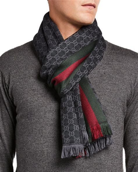 men's gucci scarf|gucci scarf men's silk.